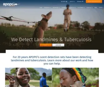 Apopo.org(APOPO is a non) Screenshot
