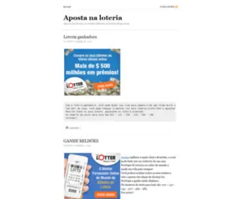 Apostanaloteria.com(Aposta na loteria) Screenshot