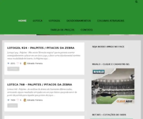 Apostenazebra.com.br(Loteca Aposte na Zebra) Screenshot