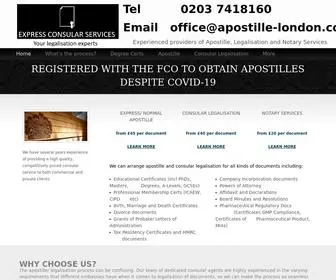 Apostille-London.com(Express Consular Services) Screenshot