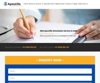 Apostille.net.in(Apostille Services in Delhi) Screenshot