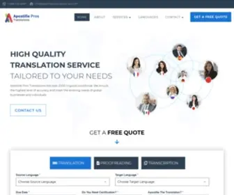 Apostilleprostranslations.com(The Professional Translation Services You Need) Screenshot