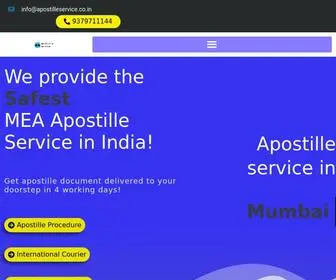 Apostilleservice.co.in(MEA Apostille get your apostille document) Screenshot