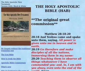 Apostolic-Bible.com(The Holy Apostolic Bible) Screenshot