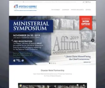 Apostolicassembly.org(Apostolic Assembly of the Faith in Christ Jesus) Screenshot