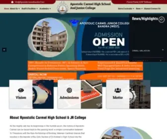 Apostoliccarmelbandra.com(Apostolic Carmel High School & Junior College) Screenshot