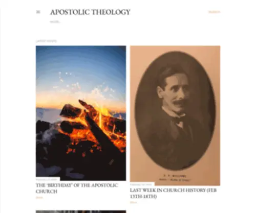 Apostolictheology.org(Apostolic Theology) Screenshot