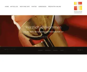 Apostolisch.de(Homepage der Apostolischen Gemeinschaft e.V) Screenshot