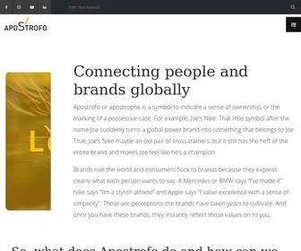 Apostrofo.live(Connecting people and brands on a local and international scale) Screenshot