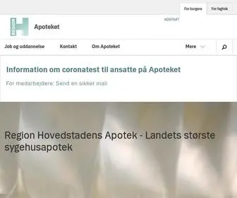 Apoteket-Regionh.dk(Region Hovedstadens Apotek) Screenshot