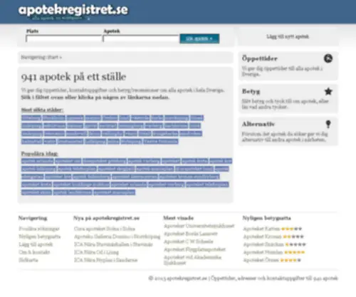 Apotekregistret.se(Apotekregistret) Screenshot