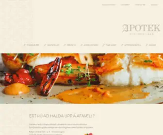 Apotekrestaurant.is(Apotek restaurant Apotek) Screenshot