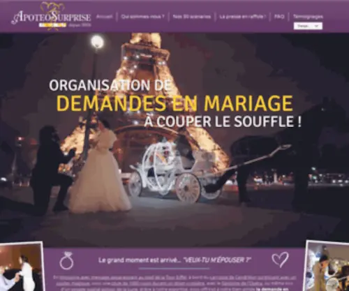 Apoteosurprise.com(Demande en mariage : 30 idées originales) Screenshot