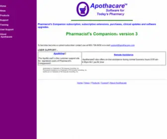 Apothacare.com(Software for Today's Pharmacy) Screenshot