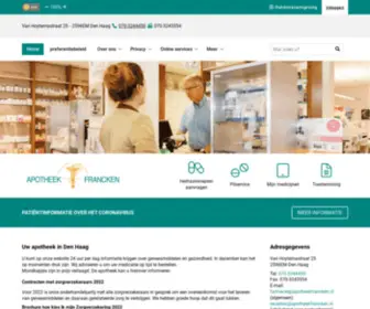 Apotheekfrancken.nl(Apotheek Francken in DEN HAAG) Screenshot