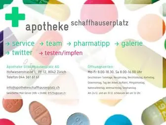 Apothekeschaffhauserplatz.ch(Apotheke Schaffhauserplatz) Screenshot