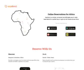 Appabout.africa(Online Reservations for Africa) Screenshot