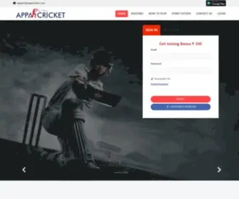 Appacricket.com(Appacricket) Screenshot