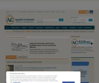 Appaltiecontratti.it(Rivista giuridica specializzata in appalti e contratti pubblici) Screenshot