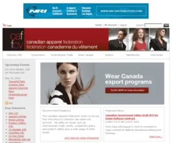 Apparel.ca(Canadian Apparel Federation) Screenshot