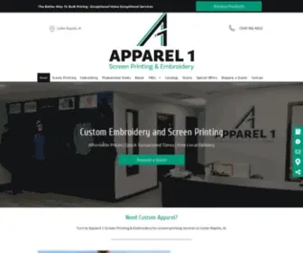 Apparel1CR.com(Apparel 1 Screen Printing & Embroidery) Screenshot