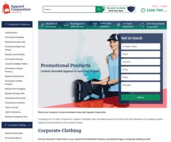 Apparelcorp.com.au(Promotional Products) Screenshot