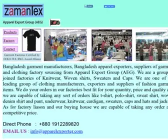 Apparelexportgr.com(AEG Garments factory ( Manufacturers and Exporters)) Screenshot