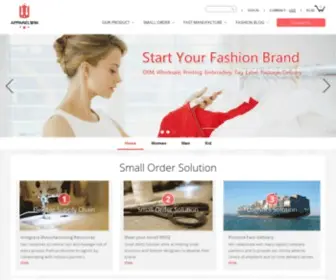 Apparelwin.com(Small Quantity Clothing Production and Wholesale for Fashion Brand ApparelWin) Screenshot