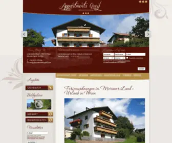 Appartements-Greif.com(Ferienwohnungen im Meraner Land) Screenshot