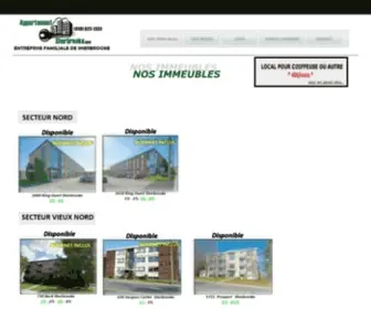 Appartementsherbrooke.com(NOS IMMEUBLES) Screenshot