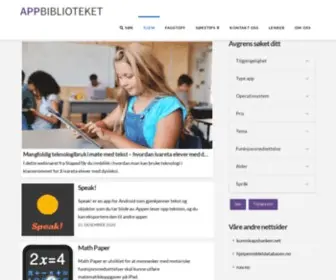 Appbiblioteket.no(En appoversikt fra Nav Hjelpemidler og Tilrettelegging) Screenshot