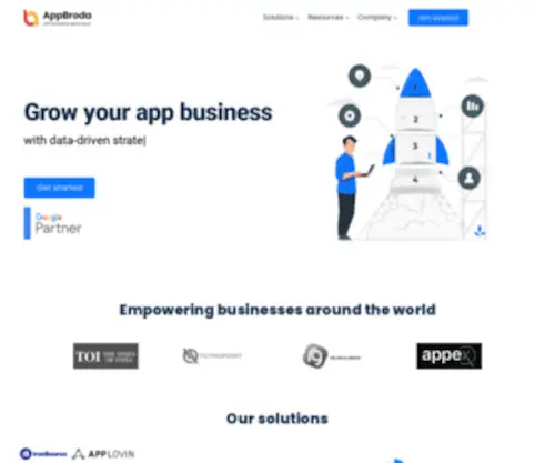 Appbroda.com(Mobile App Growth & Advertising Platform AppBroda) Screenshot