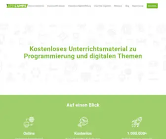 Appcamps.de(Kostenloses Unterrichtsmaterial zu Informatik und Digitalisierung) Screenshot