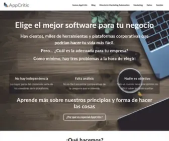 Appcritic.es(Compara y aprende a usar el mejor software profesional) Screenshot