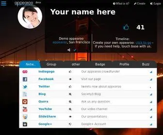 Appearoo.com(Social presence) Screenshot
