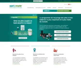Appelarecycler.ca(Batterie) Screenshot