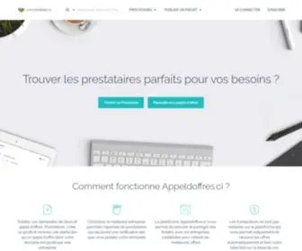 Appeldoffres.ci(Plateforme de mise en relation entre Client et Fournisseur) Screenshot