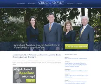 Appellate-Firm.com(Creed and Gowdy Home) Screenshot