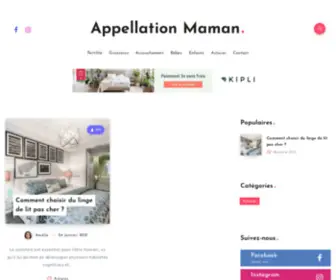 Appellationmaman.com(Appellation Maman vous conseils sur les sujets importants pour les futures et jeunes mamans) Screenshot