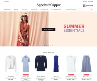 Appelrath.com(Die Welt der Damenmode bei AppelrathCüpper ❤ In der Filiale vor Ort oder im Online) Screenshot