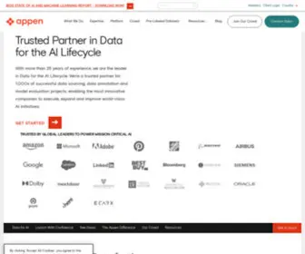 Appen.com(Appen is the Trusted Partner for Innovative World) Screenshot