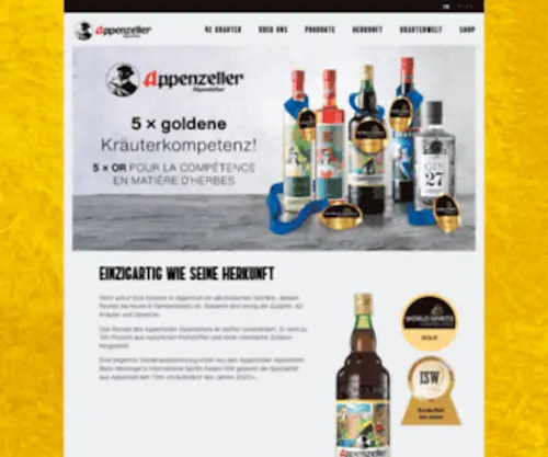 Appenzeller.com(Appenzeller Alpenbitter) Screenshot