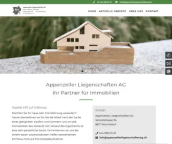 Appenzellerliegenschaftenag.ch(Ihr Partner für Immobilien) Screenshot