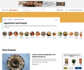 Appetizerrecipe.com(Appetizers and Snacks) Screenshot
