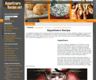 Appetizersrecipe.net(Thousands of Great Appetizer Recipes) Screenshot