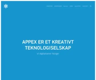 Appex.no(Et kreativt teknologiselskap) Screenshot