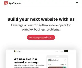 Appfromlab.com(Build Your Next Website Project With Us) Screenshot