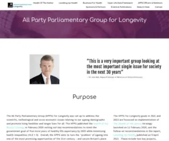 APPG-Longevity.org(All Party Parliamentary Group for Longevity) Screenshot