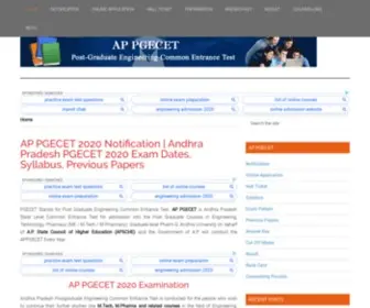 Appgecet.co.in(AP PGECETNotification) Screenshot