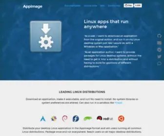 Appimage.org(Linux apps that run anywhere) Screenshot